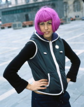 girl with purple hair